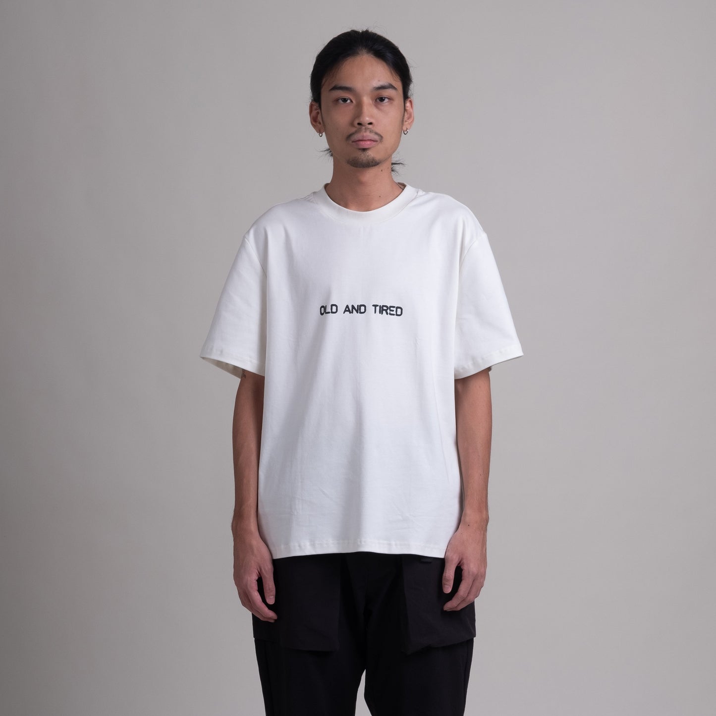 Old & Tired Tee / Cotton - Off-white