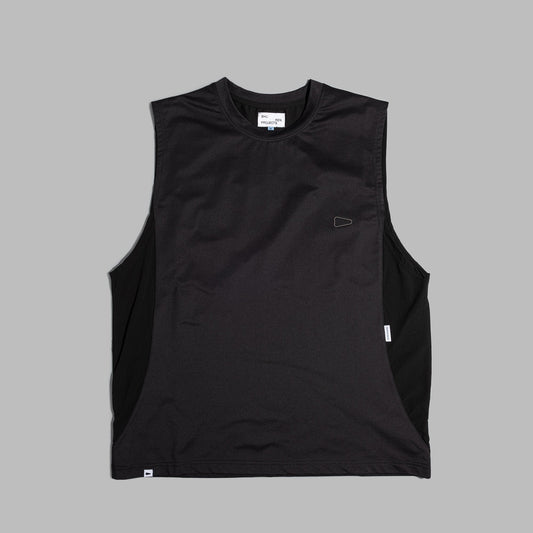 Sleeveless 2-Tone / Cotton - Black