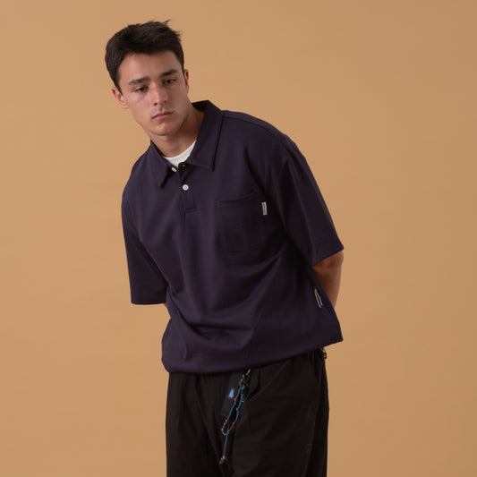 3P Polo Tee / Rayon - Navy