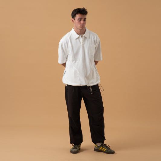 3P Polo Tee / Rayon - White