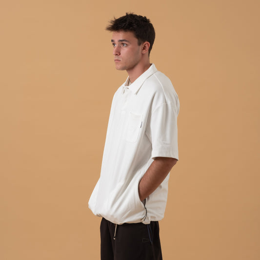 3P Polo Tee / Rayon - White