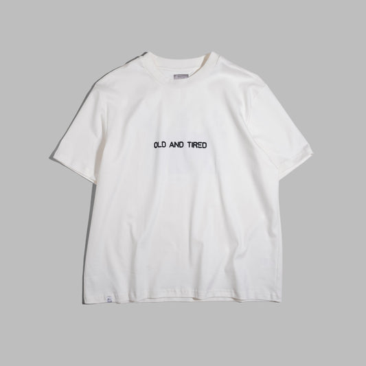 Old & Tired Tee / Cotton - Off-white