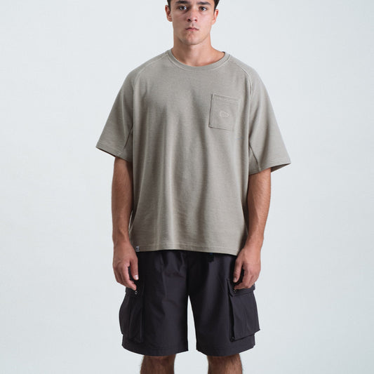 Waffle Tee / Cotton - Warm Grey