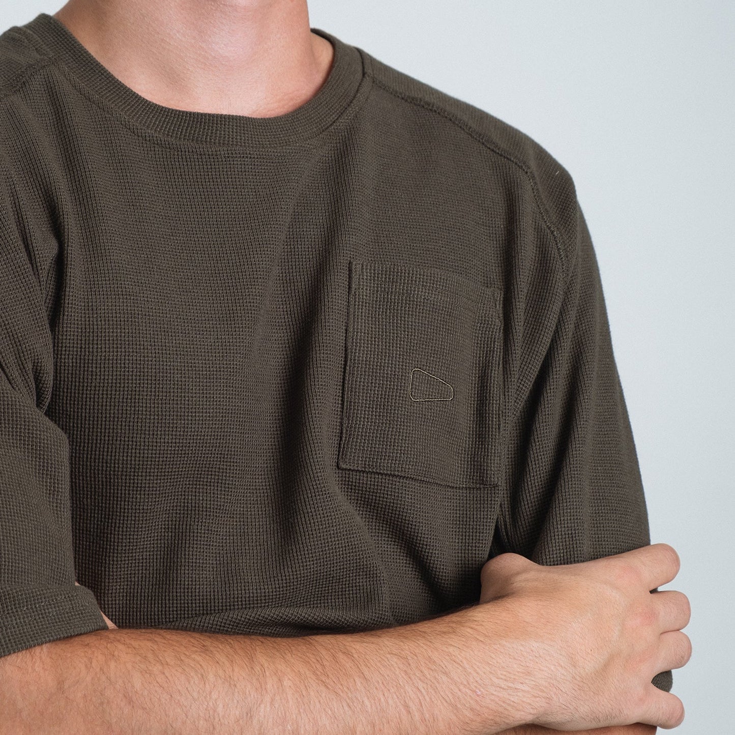 Waffle Tee / Cotton - Army Green