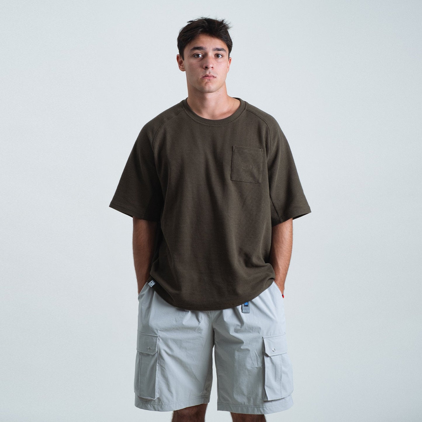 Waffle Tee / Cotton - Army Green