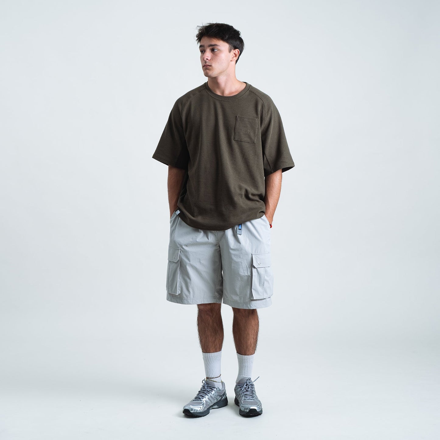 Waffle Tee / Cotton - Army Green